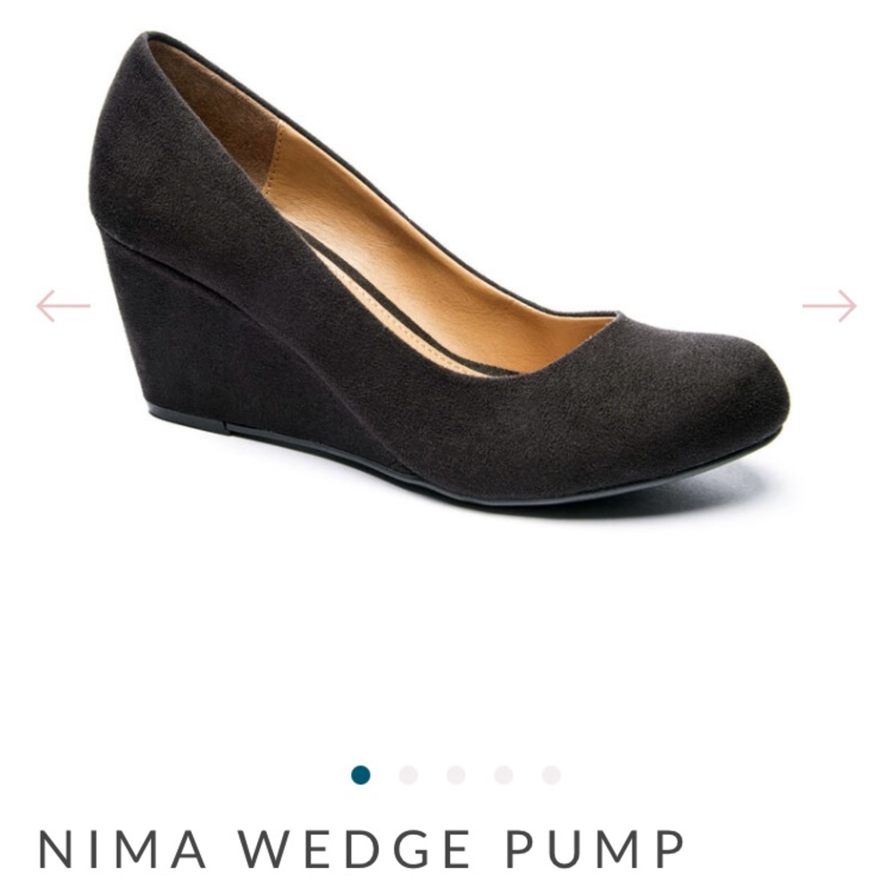 Black Business Professional Wedge Heels